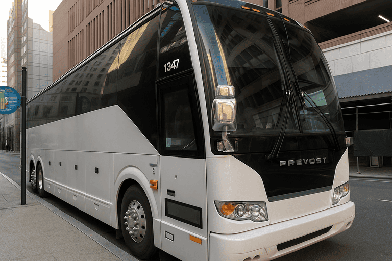 a Charter Bus Rental Evanston coach bus
